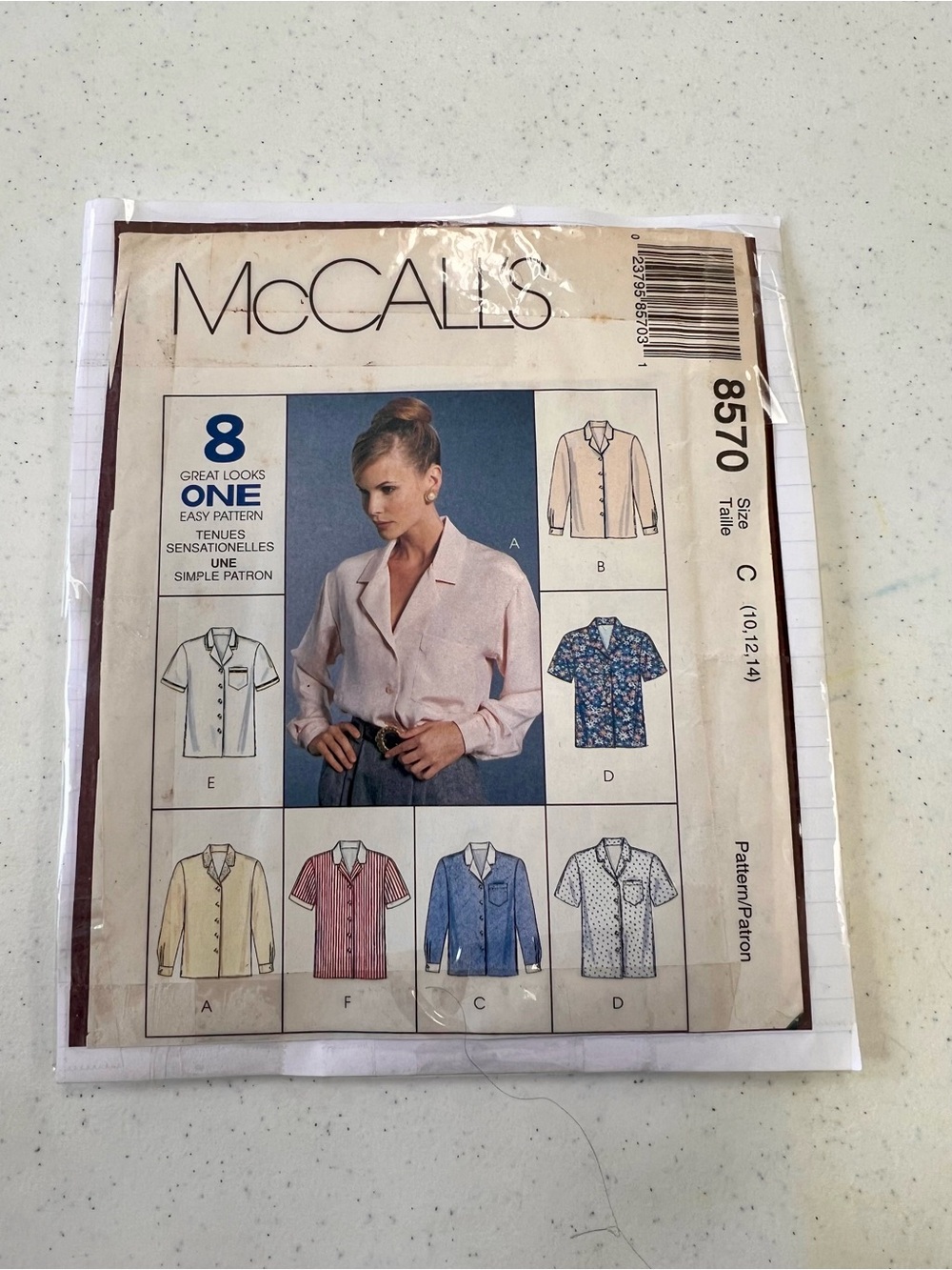 McCall's Women's Button-Front Blouse Pattern